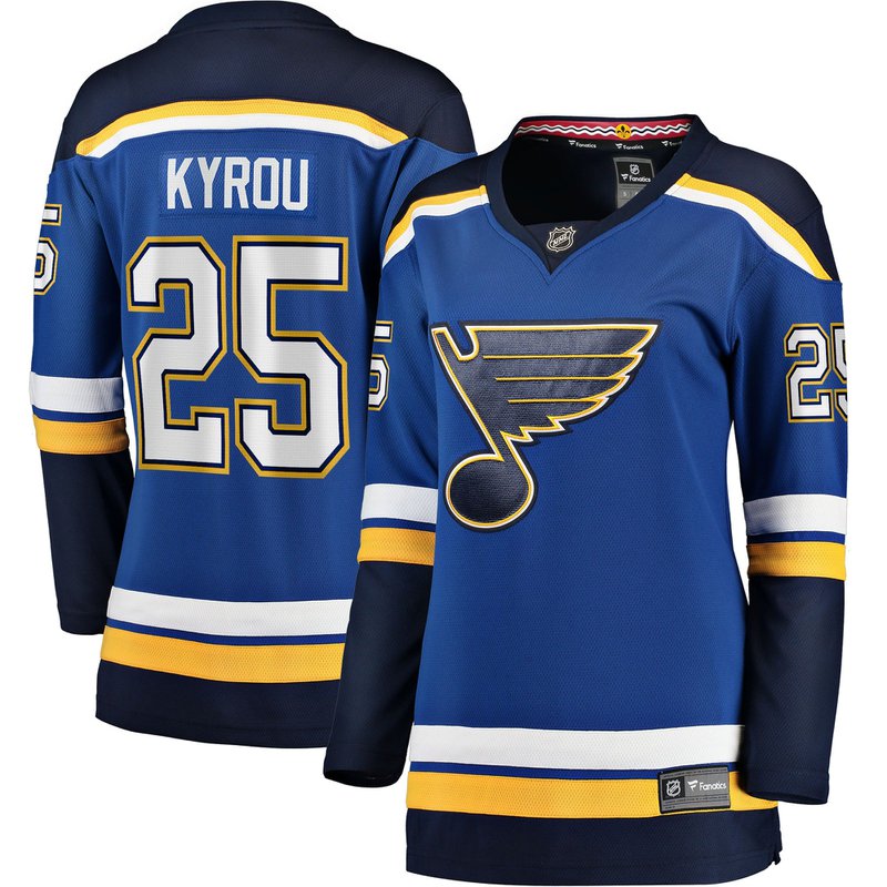 Jordan Kyrou St. Louis Blues Fanatics Branded Women's Home Breakaway
